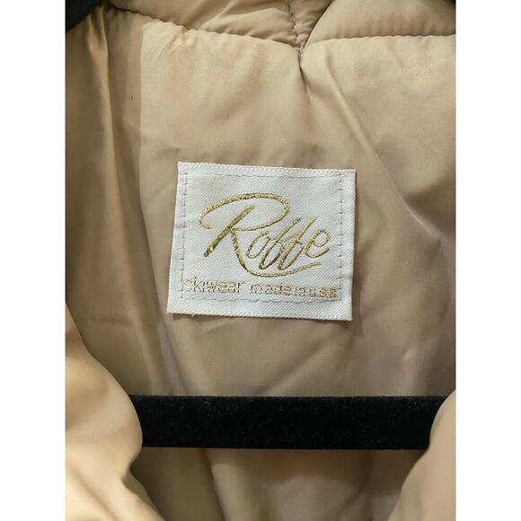 Vintage Robbe Ski jacket Brown & Beige Lightweight Zip Up Quilted Size small - Picture 3 of 6